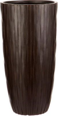 Напольный горшок для цветов Идеалист Lite Буллет файберстоун коричневый Д23.5 В45 см 19 л ROWV23-AB