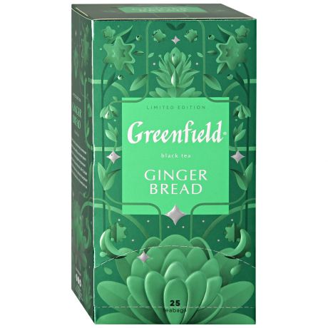 Чай Greenfield Gingerbread черный с ароматом имбирного пряника 25 пакетиков по 1.8 г