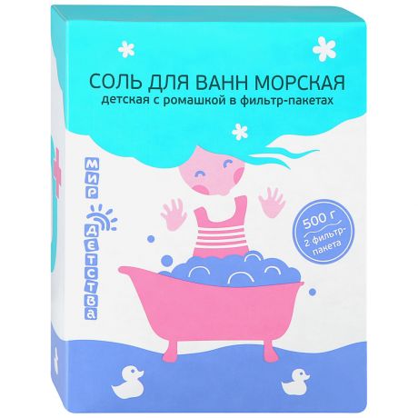 Соль детская для ванн Мир детства морская с ромашкой 500 г