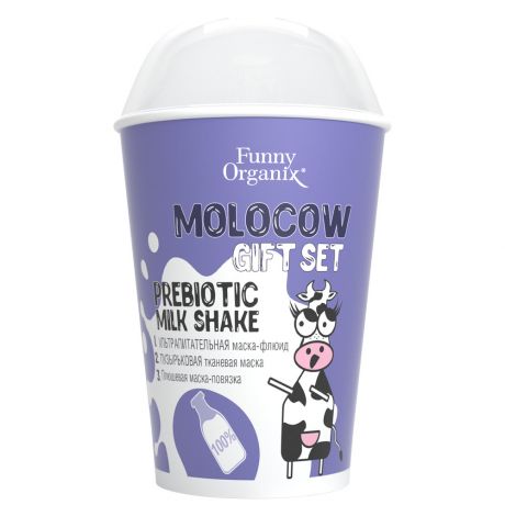 Подарочный набор Funny Organix Molocow Prebiotic Milk Shake 70 г