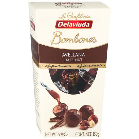 Конфеты Delaviuda из горького шоколада с начинкой из миндаля 150 г