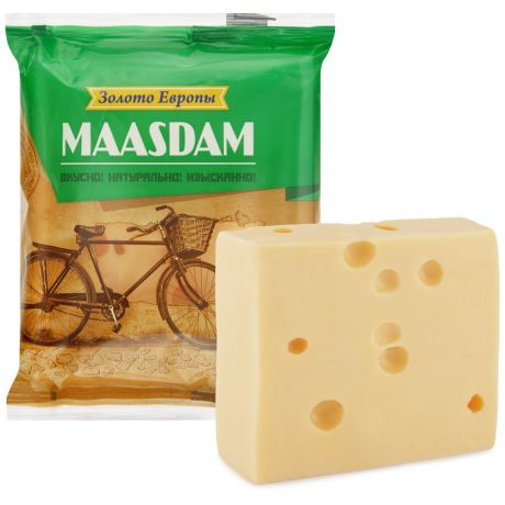 Сыр полутвердый Золото Европы Маасдам  45% 240 г