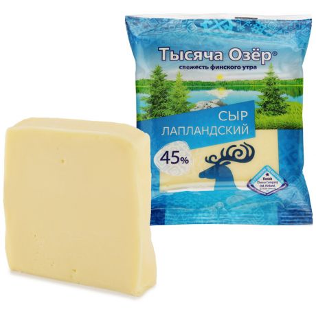 Сыр полутвердый Тысяча Озер Лапландский 45% 240 г
