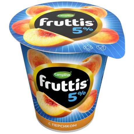 Продукт йогуртный Campina Fruttis Сливочное лакомство Персик 5% 290 г