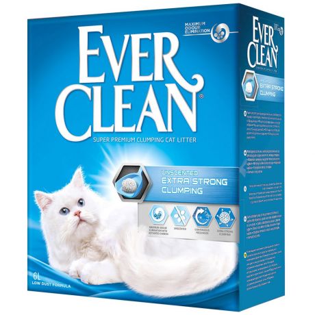 Наполнитель Ever Clean Extra Strength комкующийся без ароматизатора для кошачьего туалета 6 л