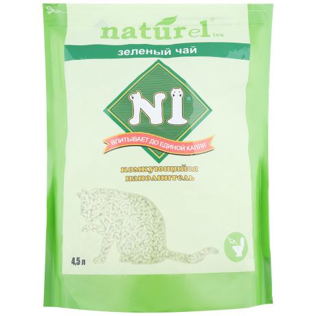 Наполнитель №1 Naturel комкующийся Зеленый чай для кошачьего туалета 4.5 л