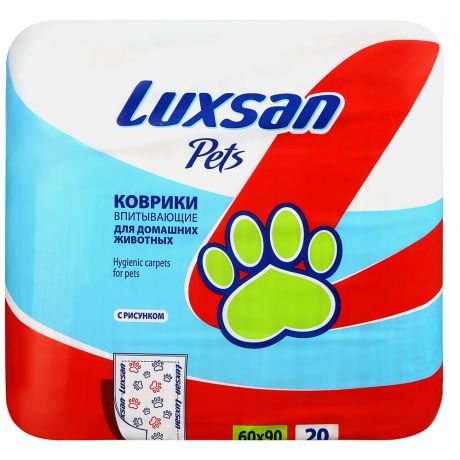 Коврики Luxsan Pets впитывающие с рисунком для домашних животных 60х90 см 20 штук