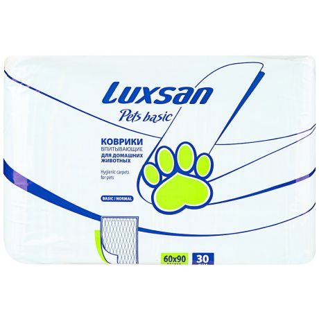 Коврики Luxsan Pets Basic впитывающие для домашних животных 60х90 см 30 штук