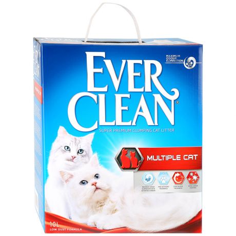 Наполнитель Ever Clean Multiple Cat комкующийся для нескольких кошек 10 л