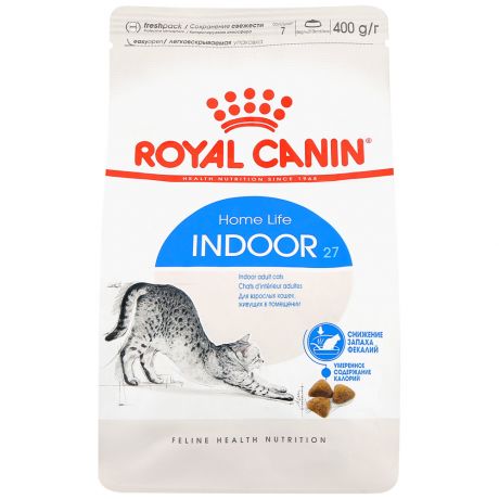 Корм сухой Royal Canin Indoor 27 для домашних кошек 400 г