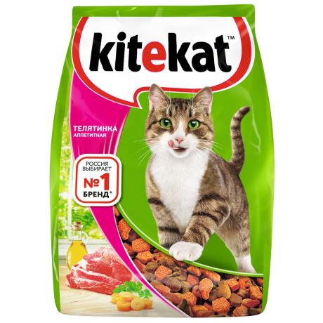 Корм сухой Kitekat с аппетитной телятинкой для кошек 800 г