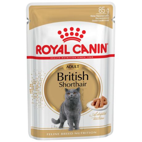 Корм влажный Royal Canin British Shorthair Adult для кошек британской породы старше 12 месяцев 85 г