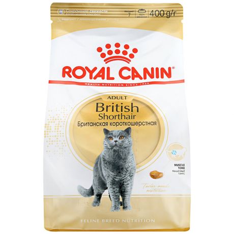Корм сухой Royal Canin British Shorthair Adult для кошек британской породы старше 12 месяцев 400 г