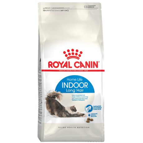 Корм сухой Royal Canin Indoor Long Hair для домашних длинношерстных кошек 2 кг