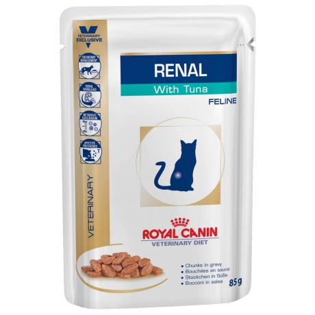 Корм влажный Royal Canin Vd Renal с тунцом при почечной недостаточности для кошек 85 г