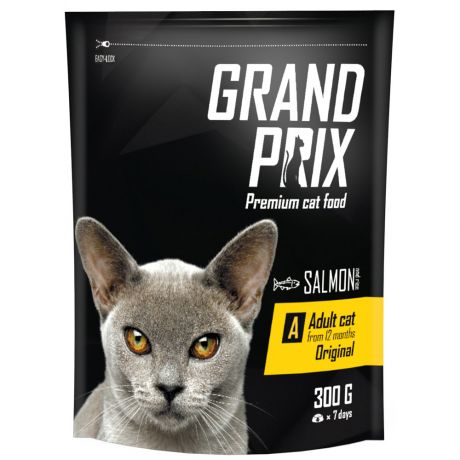 Корм сухой Grand Prix Adult с лососем для взрослых кошек от 1 до 7 лет 300 г