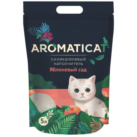 Наполнитель AromatiCat Яблоневый сад силикагелевый для кошачьего туалета 5 л