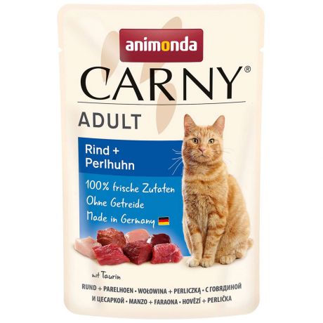 Корм влажный Animonda Carny Adult с говядиной и цесаркой для взрослых кошек 85 г