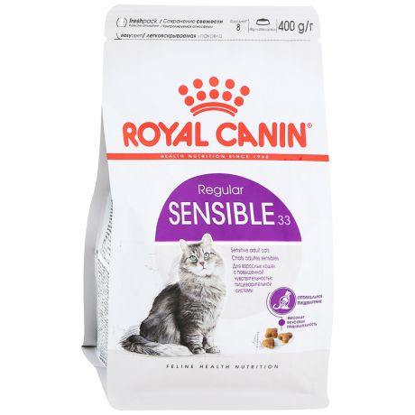 Корм сухой Royal Canin Sensible 33 при повышенной чувствительности пищеварительной системы для взрослых кошек 400 г
