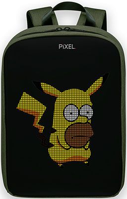 Рюкзак с LED-дисплеем Pixel PLUS - MIDNIGHT GREEN тёмно-зелёный (PXPLUSMG01)