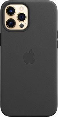 Чеxол (клип-кейс) Apple iPhone 12 Pro Max Leather Case with MagSafe - Black MHKM3ZE/A