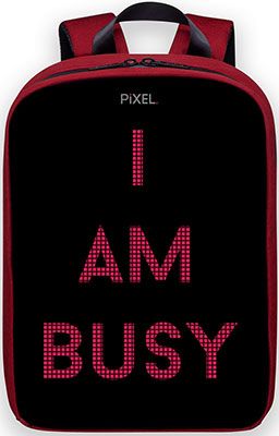 Рюкзак с LED-дисплеем Pixel PLUS - RED LINE бордовый (PXPLUSRL01)