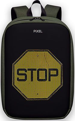 Рюкзак с LED-дисплеем Pixel MAX - MIDNIGHT GREEN тёмно-зелёный (PXMAXMG01)