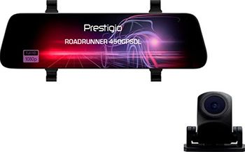 Автомобильный видеорегистратор Prestigio RoadRunner 450GPSDL черный