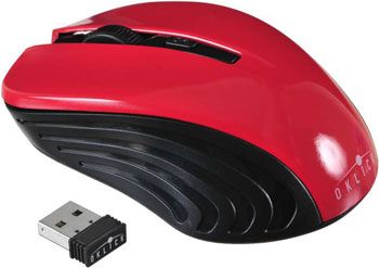 Беспроводная мышь Oklick 545MW черный/красный оптическая (1600dpi) беспроводная USB (3but)