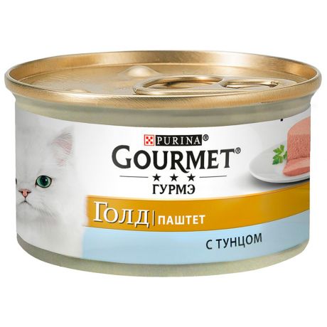 Корм влажный Gourmet Гурмэ Голд паштет с тунцом для кошек 85 г