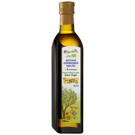 Масло оливковое Fleur Alpine Extra Virgin Organic с 6 месяцев 500 мл