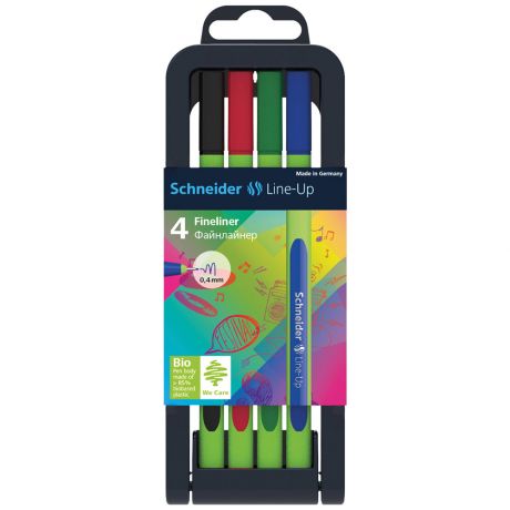 Набор капиллярных ручек Schneider Line-Up 4 цвета (толщина линии 0.4 мм, 4 штуки)