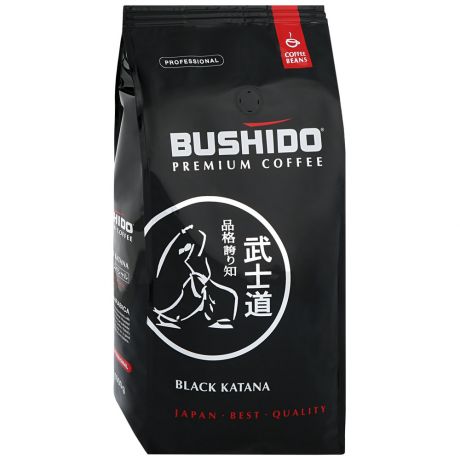 Кофе Bushido Black Katana в зернах 1 кг