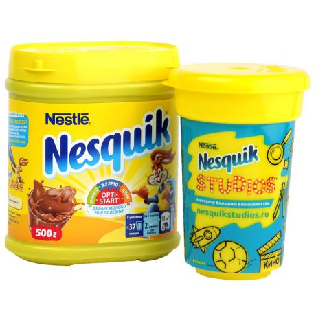 Какао-напиток Nesquik Opti-Start быстрорастворимый + стакан 0,5 г