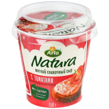 Сыр мягкий Arla Natura сливочный с томатами 55% 150 г