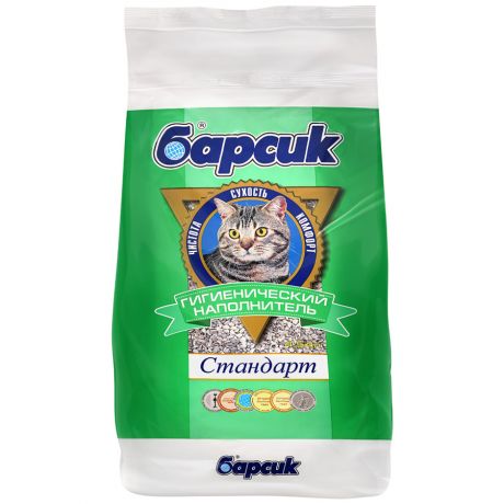 Наполнитель Барсик впитывающий антибактериальный для кошачьего туалета 4.5 л