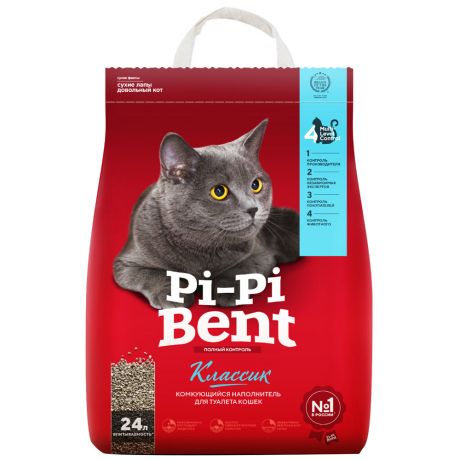 Наполнитель Pi-Pi-Bent Classik комкующийся для кошачьего туалета 10 кг
