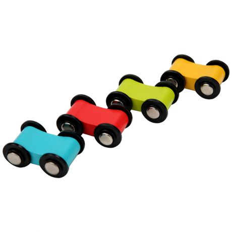 Игровой набор Lucy&Leo гоночные автомобили 4 разноцветные машинки