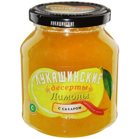 Лимоны Лукашинские десерты Тирольский пирог с сахаром 450 г