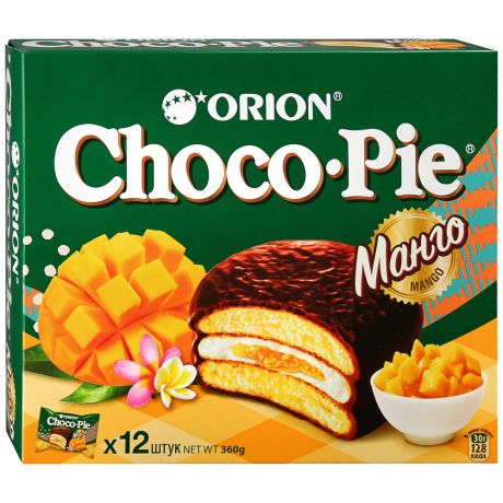 Пирожное Orion Choco Pie Манго 12 штук по 30 г