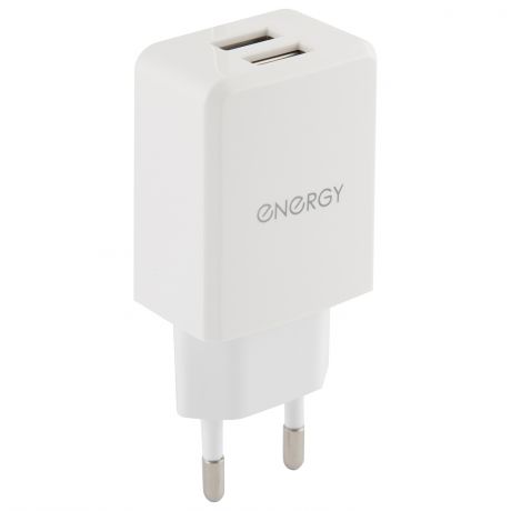 Сетевое зарядное устройство 2 USB разъема Energy ET-08