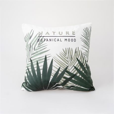 Чехол для декоративной подушки, 45х45см, 100% полиэстер, Пальмовые листья