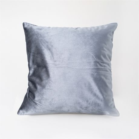 Чехол для декоративной подушки, 45х45см, 100% полиэстер,гладкая,серый