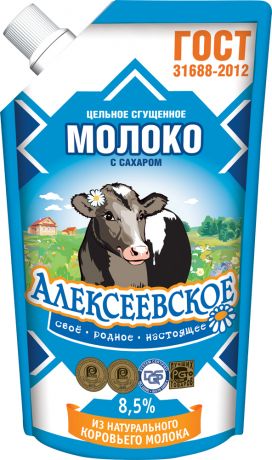 Алексеевское БЗМЖ Молоко сгущенное с сахаром Алексеевское