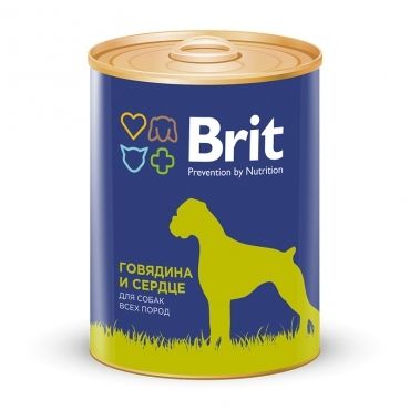 Брит Консервы для собак сердце/печень Brit