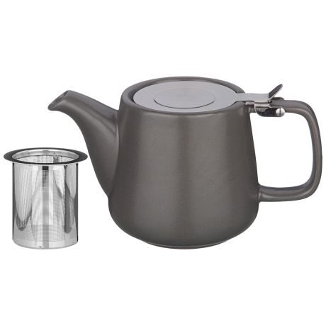 Чайник Velour темно-серый 500мл, керамика/металл