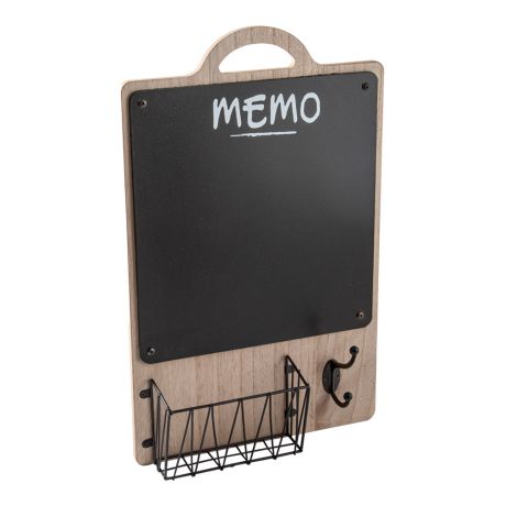 Доска для заметок Мемо с крючками, размер: 30х47см, дерево