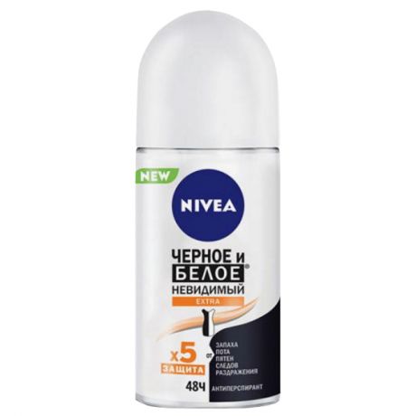 дезодорант NIVEA Черное и белое Невидимый Extra ролик 50мл