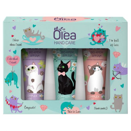 набор OLEA Hand Care Cats: крем д/рук 30мл 3шт.