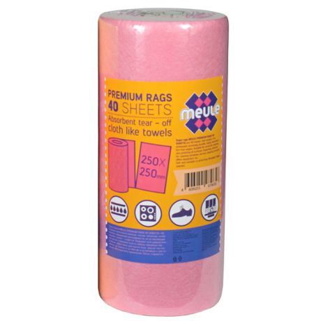 салфетки в рулоне MEULE Premium розовые 40шт. 25х25см